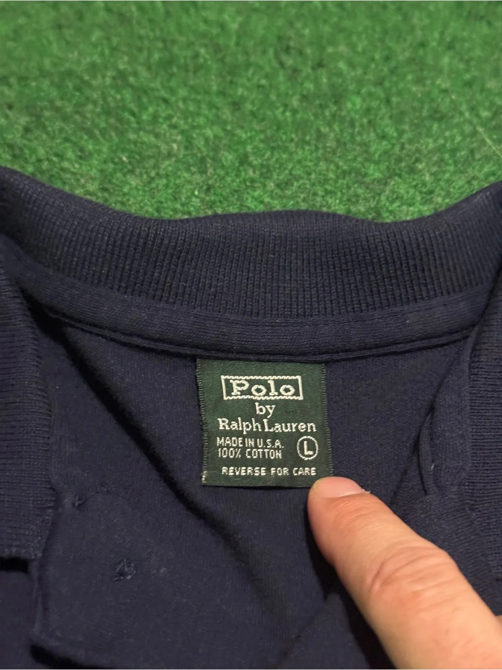 Polo Ralph Lauren Vintage Polo Shirt Youth Large Blue 90s Cotton USA Made Preppy